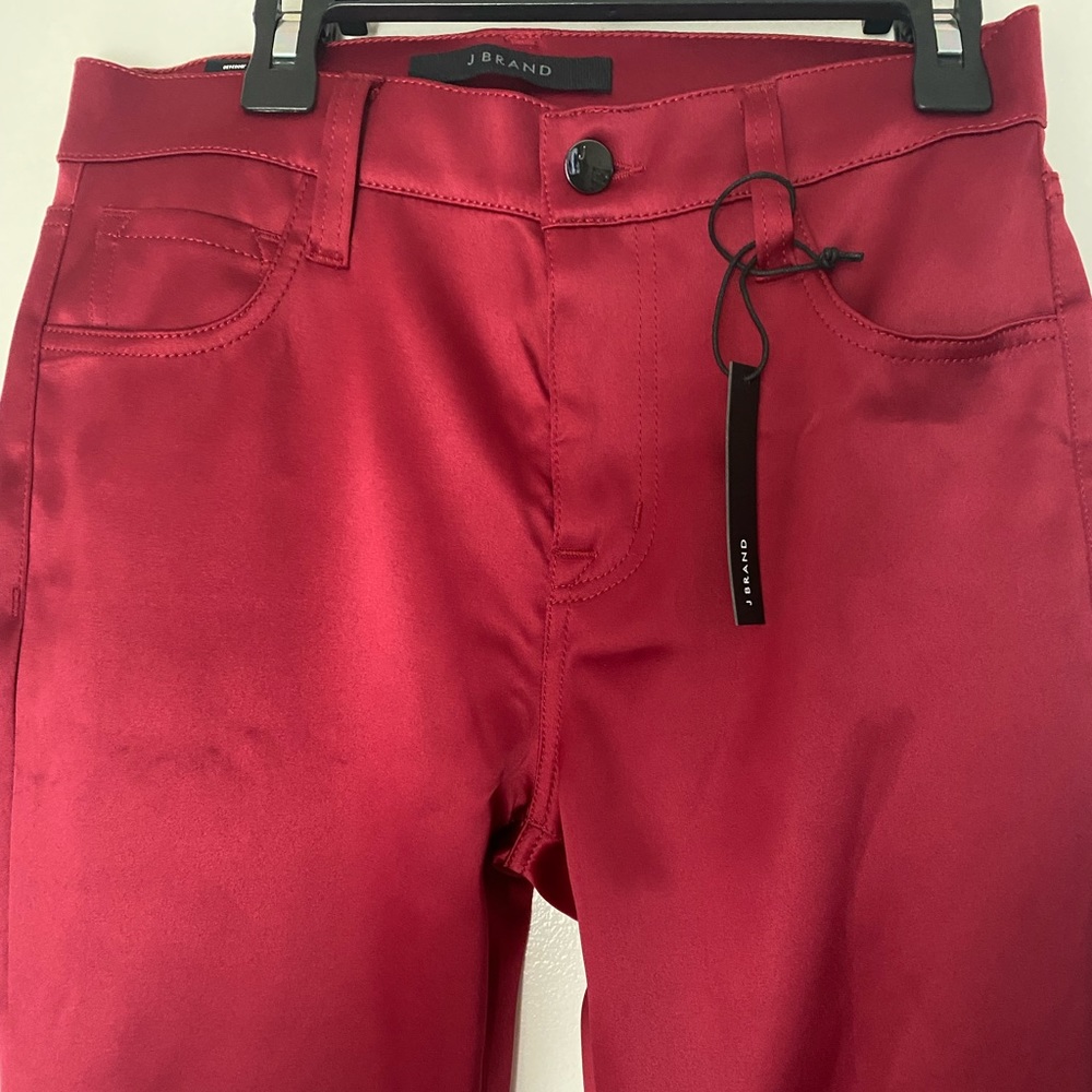 J Brand Valentina Mid Rise Flare Satin Pants NWT sz 26